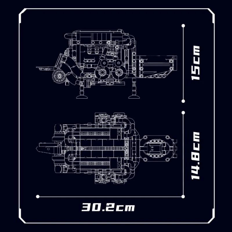1952 pcs MouldKing 10131 BGT Supercar With W16 Engine - Image 9