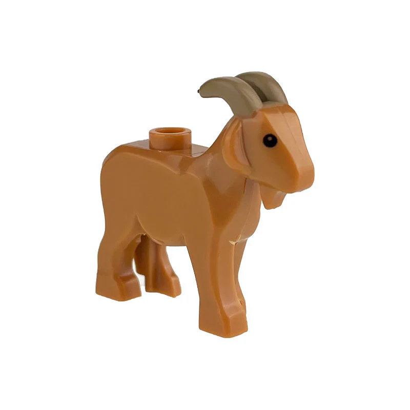 2pcs 95341pb01 Goat with Dark Tan Horns and Medium Nougat Spots Pattern - Image 14