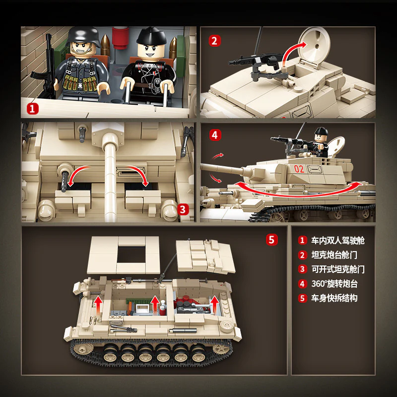 959 pcs QUANGUAN 100247 Panzer III Type L - Image 3