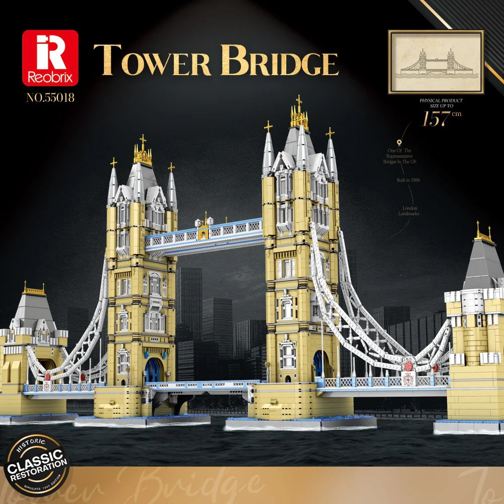 9782pcs Reobrix 55018 Tower Bridge 1:145 - Image 2