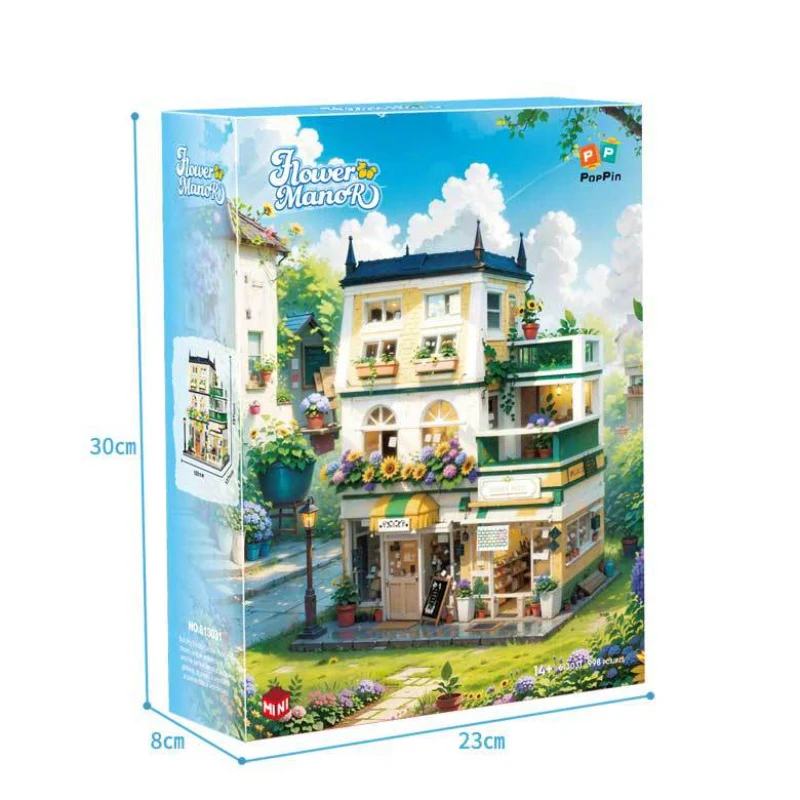 998 pcs ZHEGAO 613031 Flower Manor (Micro brick) - Image 4
