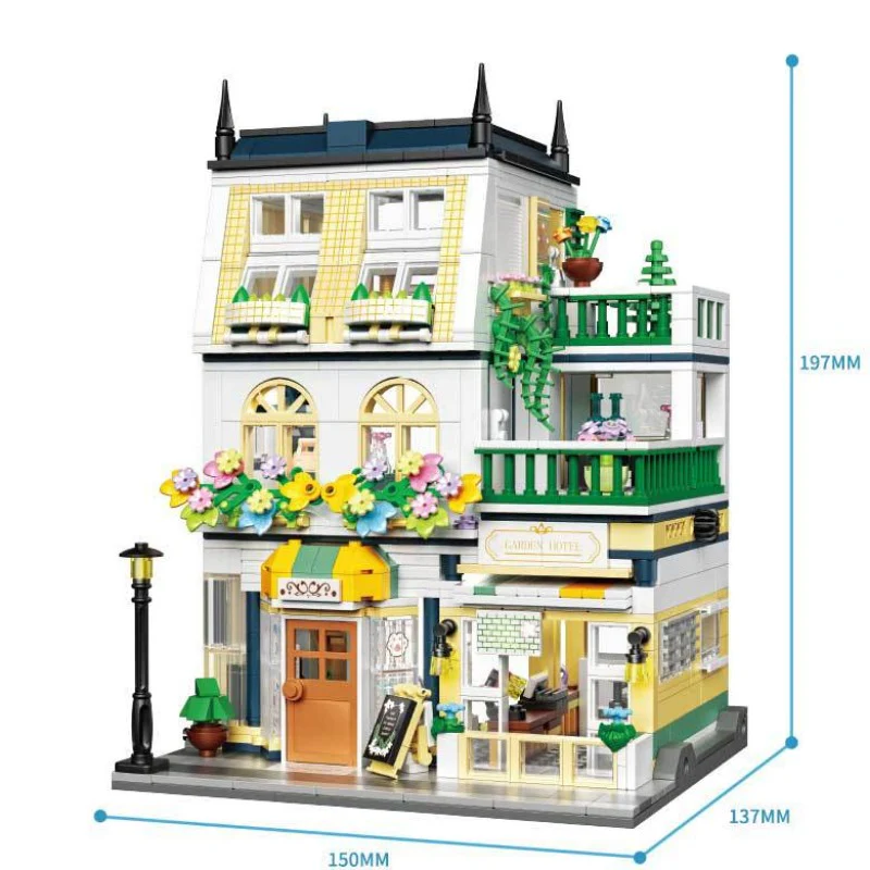 998 pcs ZHEGAO 613031 Flower Manor (Micro brick) - Image 5