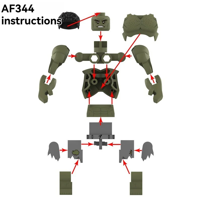 AF344-347 superhero Hulk Minifigures - Image 6
