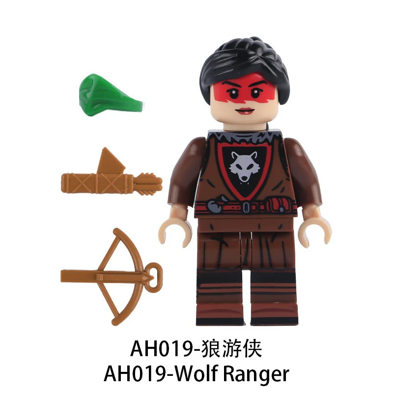AH017-020 medieval military castle wolf cavalry soldier Minifigures - Image 4
