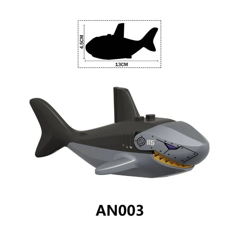 AN001AN003 XP582 K2260 Shark minifigure accessories - Image 3