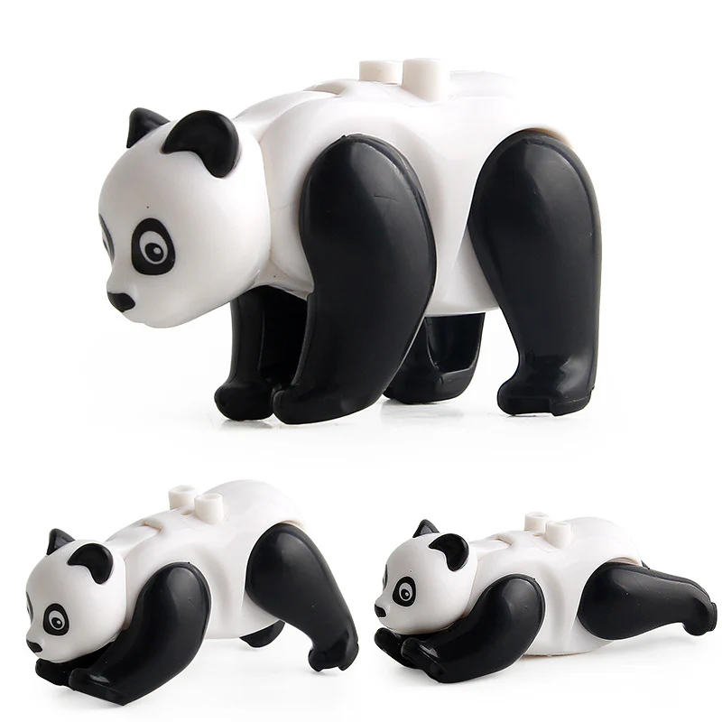 2pcs Animal small particles assembled building blocks panda - Image 3