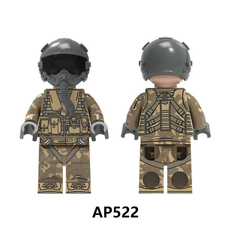 AP522-523 Air Force pilots German and American troops Minifigures - Image 2
