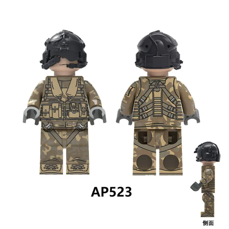 AP522-523 Air Force pilots German and American troops Minifigures - Image 4