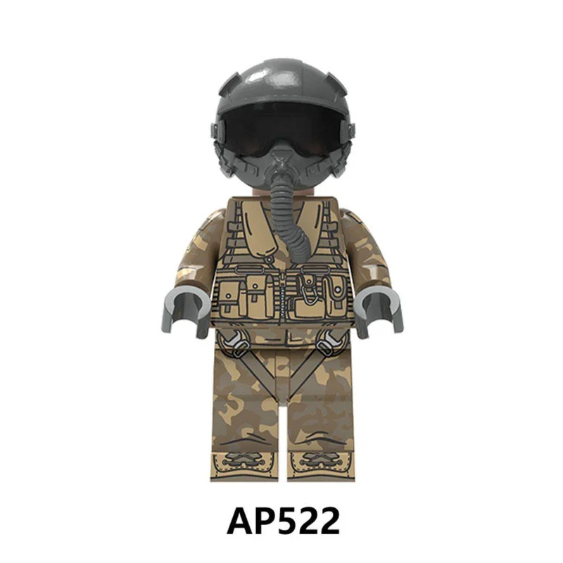 AP522-523 Air Force pilots German and American troops Minifigures - Image 5