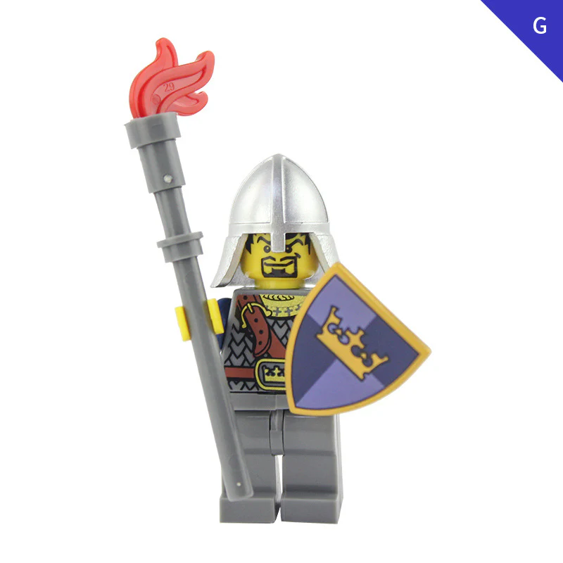 LOJO AX9803 Blue Crown Knight  Minifigure - Image 10