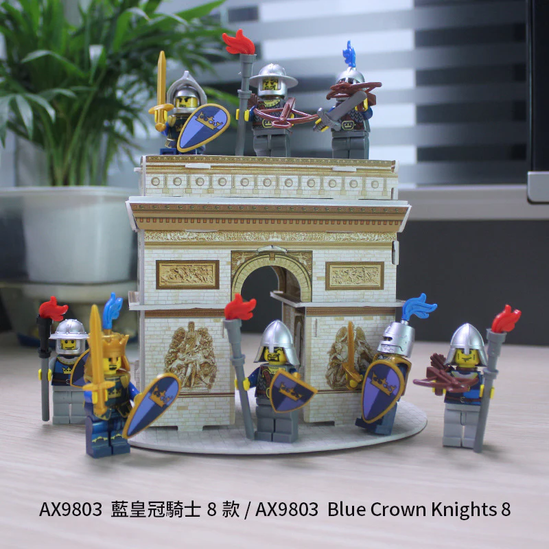 LOJO AX9803 Blue Crown Knight  Minifigure - Image 3