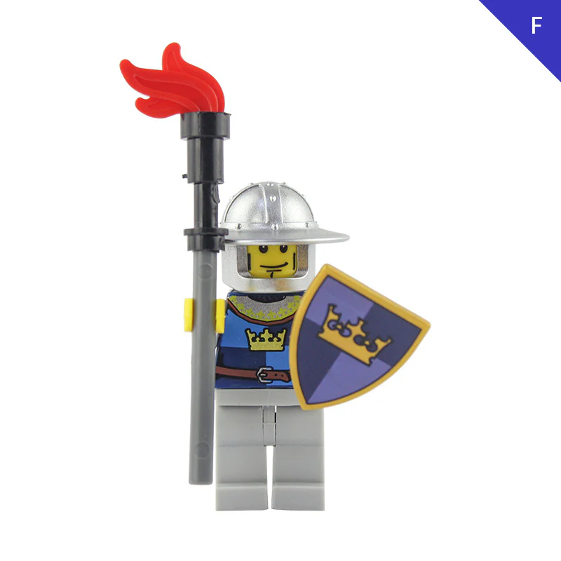 LOJO AX9803 Blue Crown Knight  Minifigure - Image 9