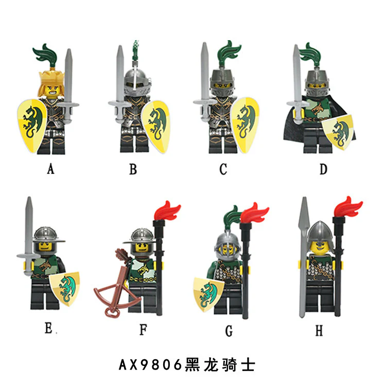 LOJO  AX9806 Green Dragon Knight Minifigure - Image 2
