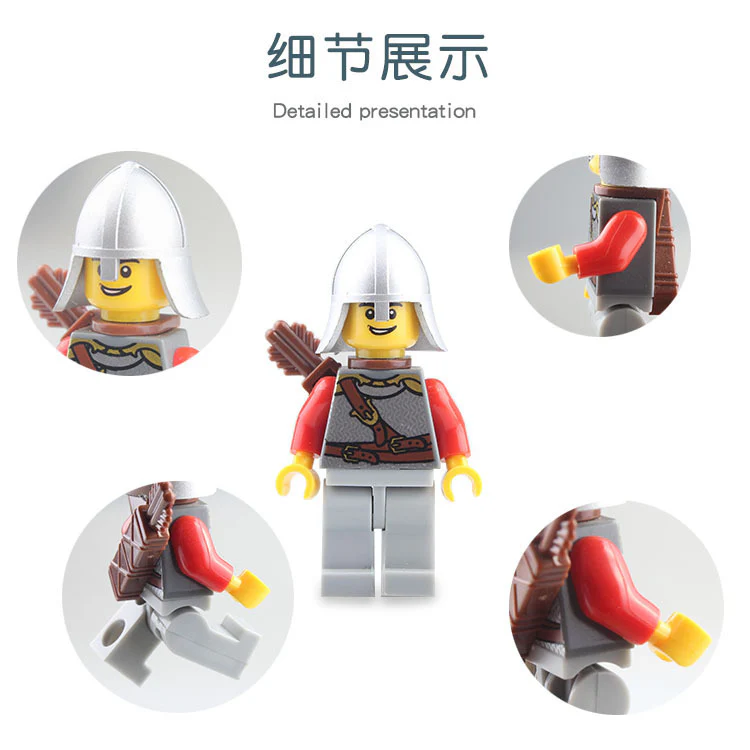 LOJO AX9809 Red Lion Knight Minifigure - Image 3