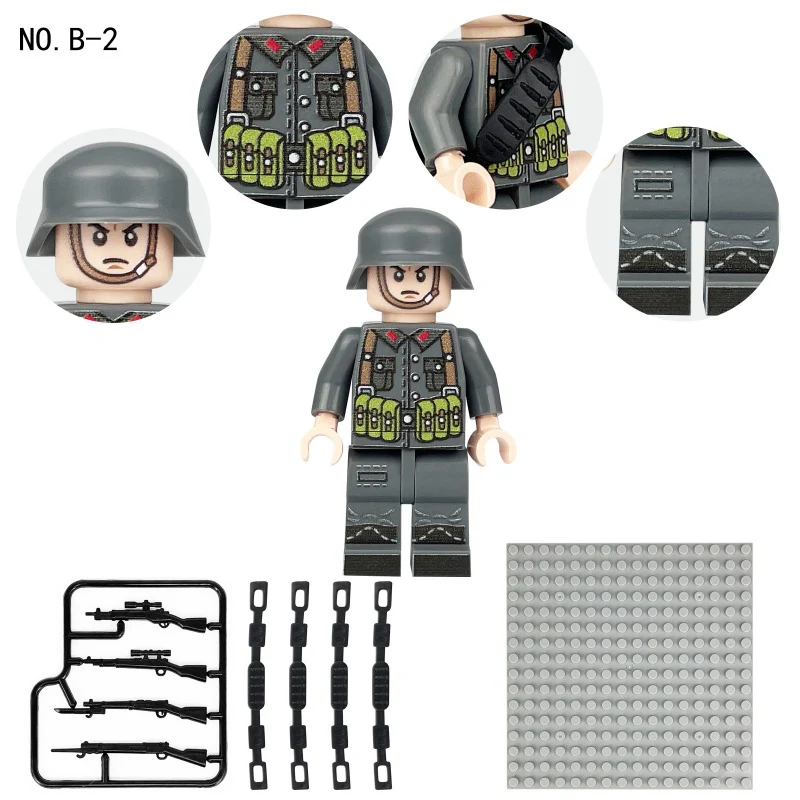 B1-B8 German British Soviet Russian Phalanx minifigure - Image 13