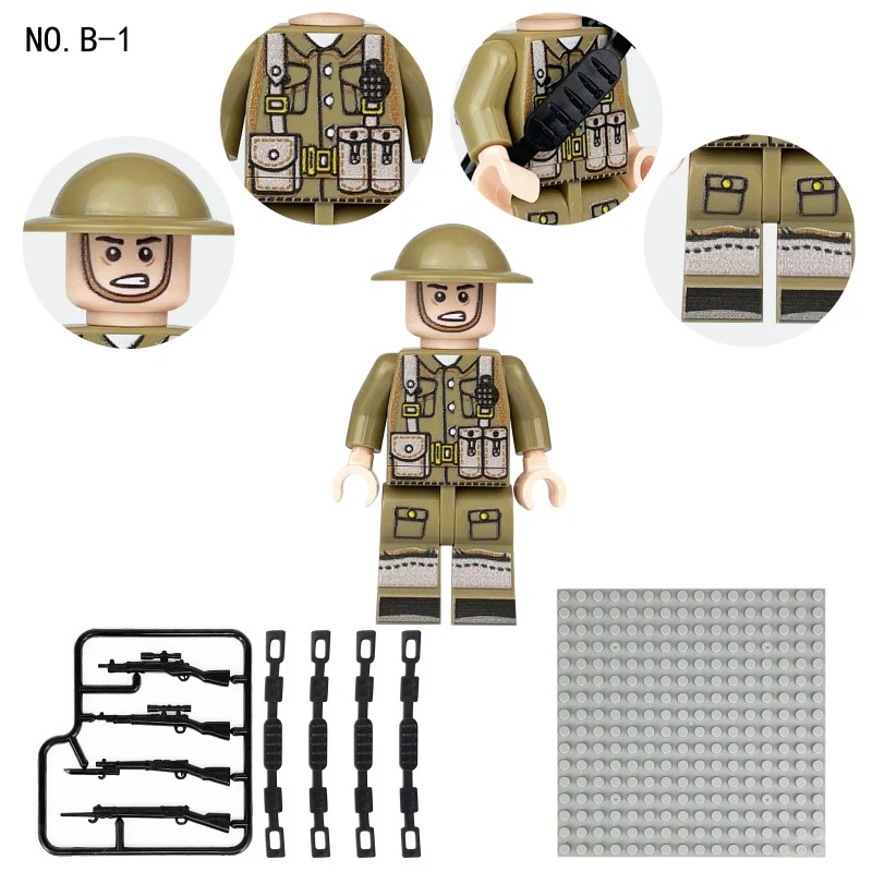 B1-B8 German British Soviet Russian Phalanx minifigure - Image 8
