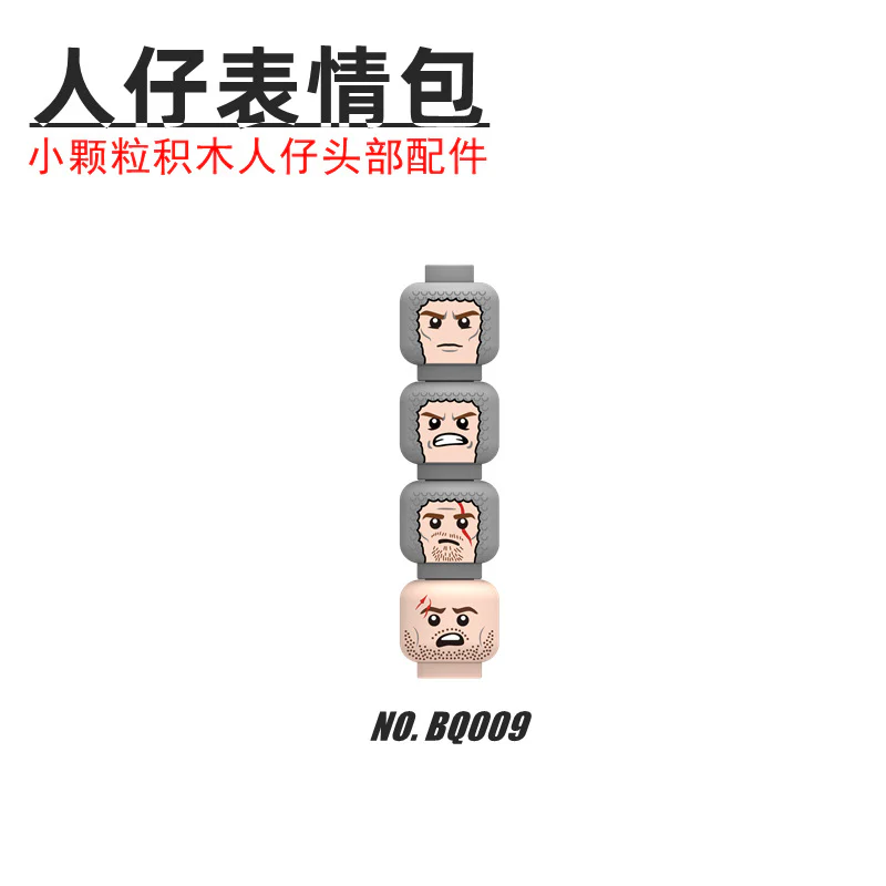 BQ009 N1006 N1009 Medieval Mannequin Male Head Expression Parts minifigure - Image 2