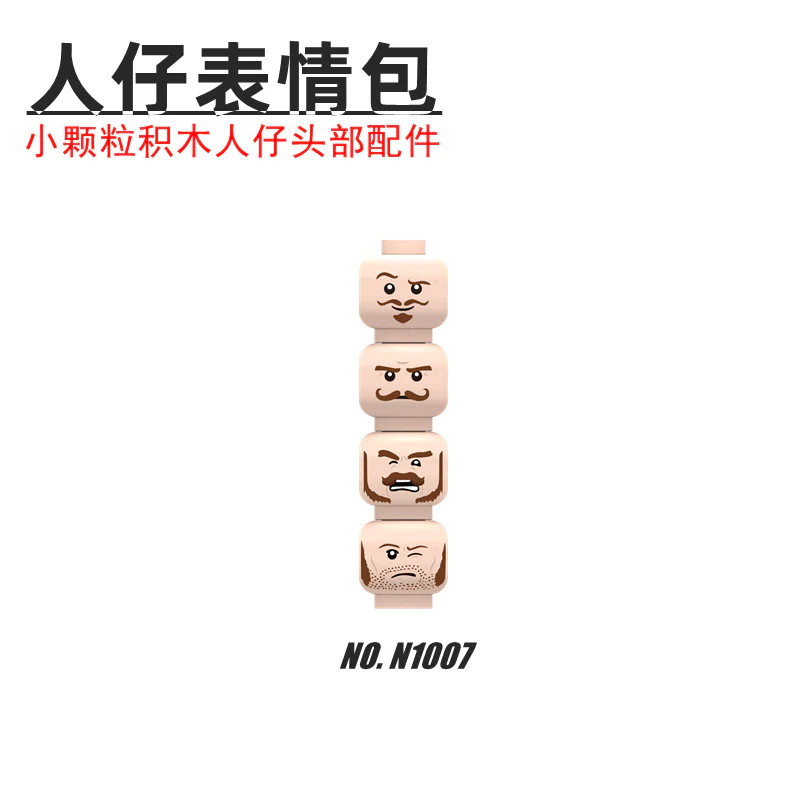 BQ009 N1006 N1009 Medieval Mannequin Male Head Expression Parts minifigure - Image 4