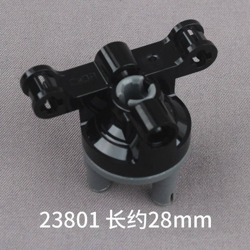 10sets Cada 23801+92909 Technic Steering Axle with 2 Pin Holes and 2 Axle Holes with Dark Bluish Gray Wheel Hub - Image 2