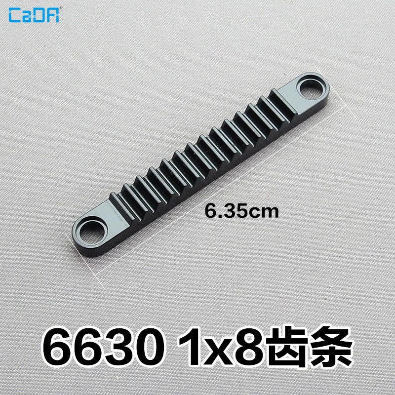 10pcs Cada 3743 87761 6630 64781 Technic Gear Rack 1x4 1x7 1x8 1x13 with Axle and Pin Holes - Image 3