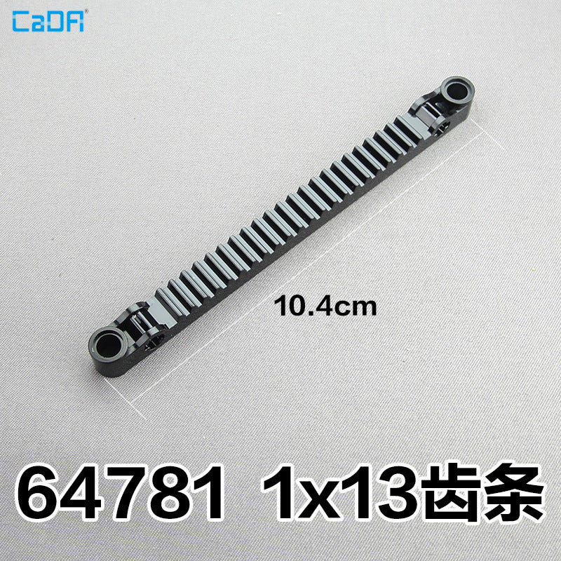 10pcs Cada 3743 87761 6630 64781 Technic Gear Rack 1x4 1x7 1x8 1x13 with Axle and Pin Holes - Image 4