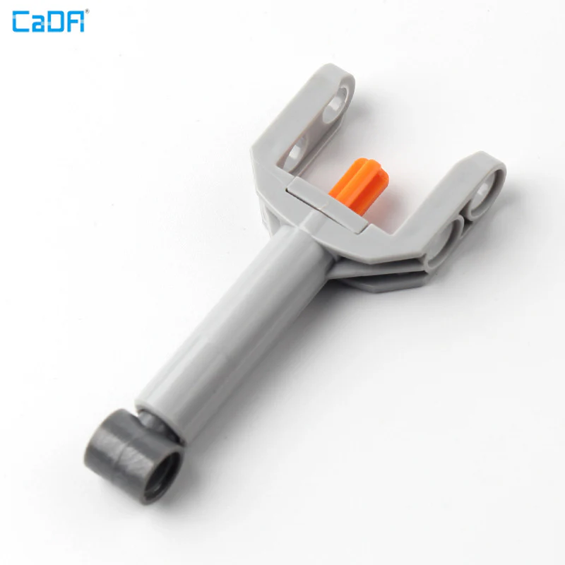 4pcs Cada 4612100 Technic Linear Actuator Mini with Dark Bluish Gray Head and Orange Axle - Image 2