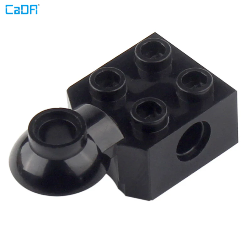 10pcs Cada 48170 Technic Brick Modified 2x2 with Pin Hole Rotation Joint Ball Half (Horizontal Top) - Image 2