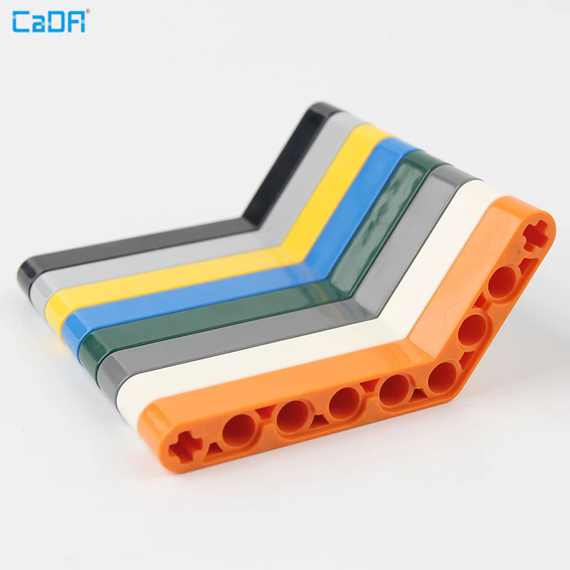10pcs Cada 6629 Technic Liftarm Modified Bent Thick 1 x 9 (6 - 4) - Image 3