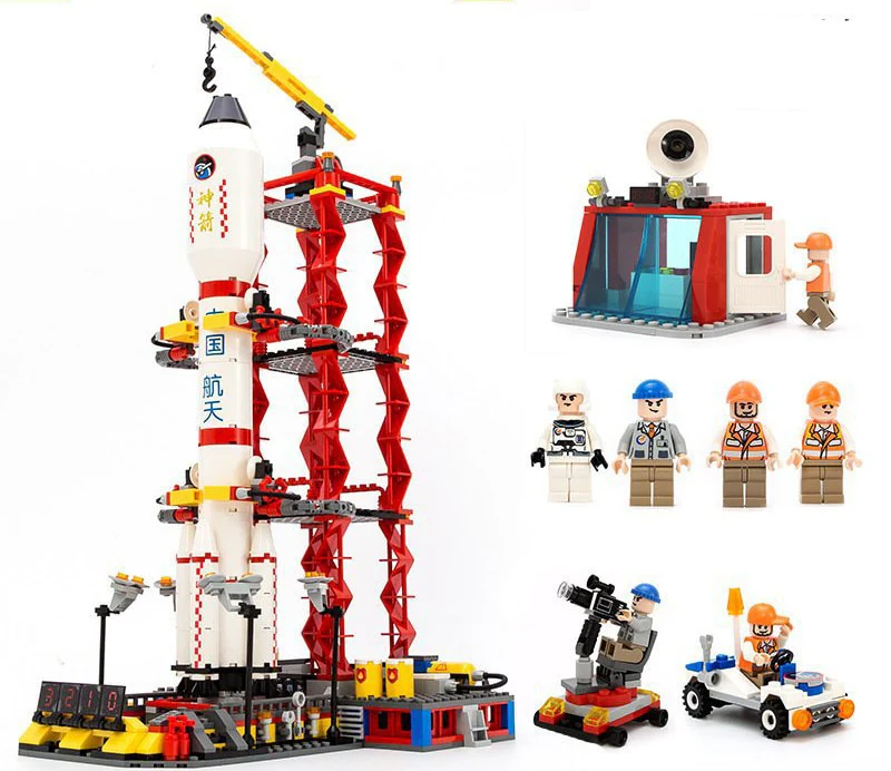 Gudi  8815 & 8816 City Spaceport Space The Shuttle Launch Center 679Pcs Gudi 8815 - Image 6