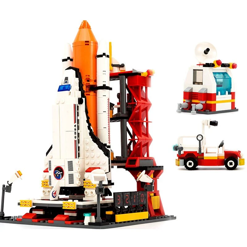 Gudi  8815 & 8816 City Spaceport Space The Shuttle Launch Center 679Pcs Gudi 8815 - Image 7
