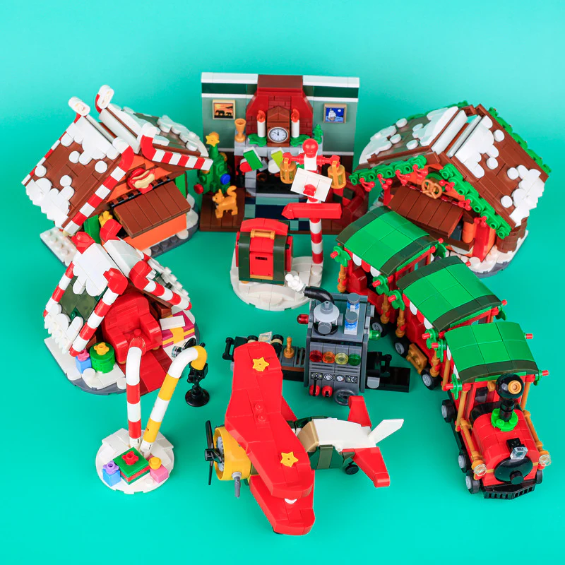 City Winter Snow House Toy Airplane Food Candy - Image 2
