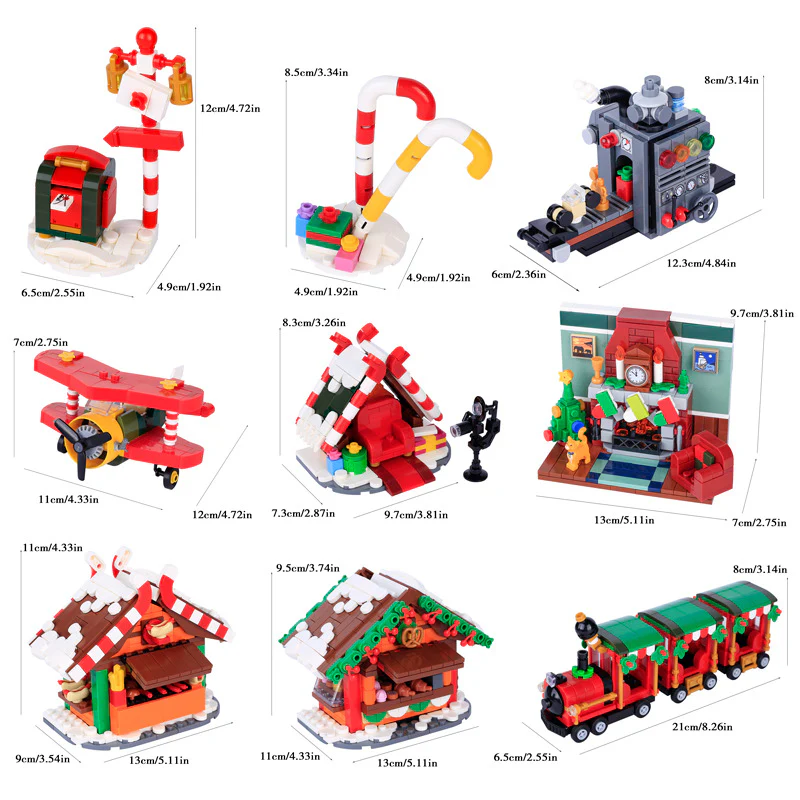 City Winter Snow House Toy Airplane Food Candy - Image 3