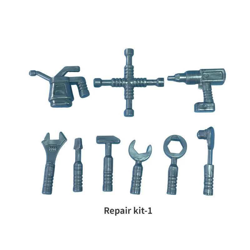 Cross Wrench Oil Pot Hammer Electric Drill Repair Tool Kit Minifigure accessories - Image 3