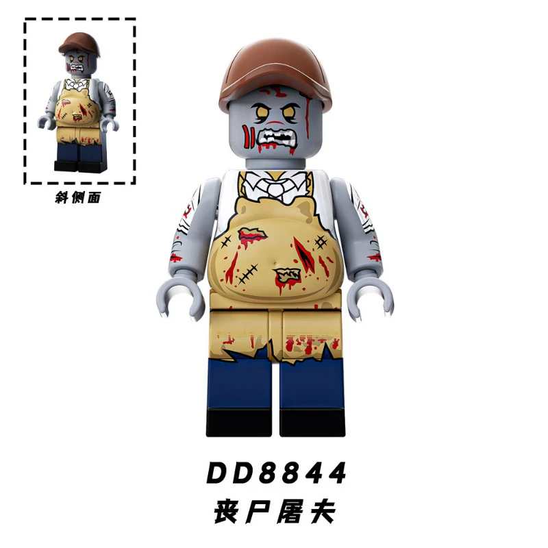 DD8841-8848 Eat too full series wheat uncle Ken master fat white soldier red pig Minifigures - Image 5
