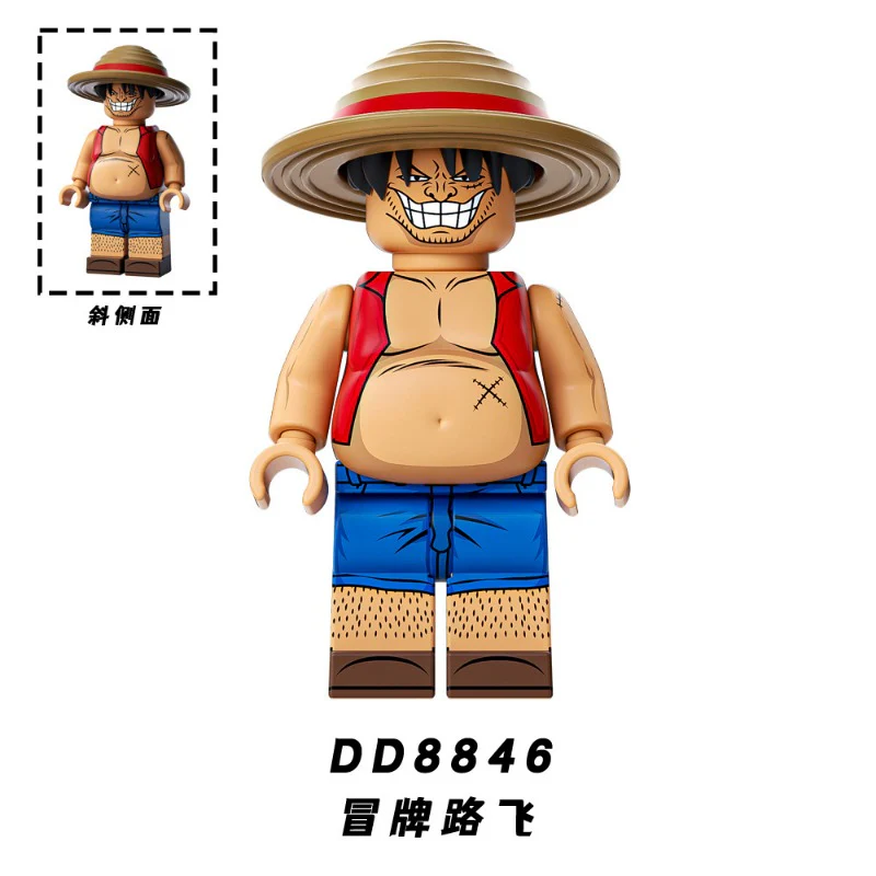 DD8841-8848 Eat too full series wheat uncle Ken master fat white soldier red pig Minifigures - Image 7