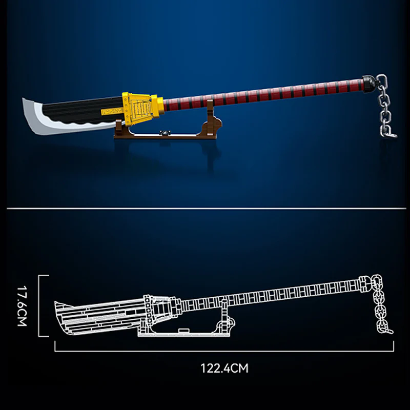 DK1510 DK1511 DK1512 Anime One Piece WhiteBeard Naginata Murakumogiri Demon Slayer Butterfly Blade Kokushibo KyokokuKamusari - Image 3