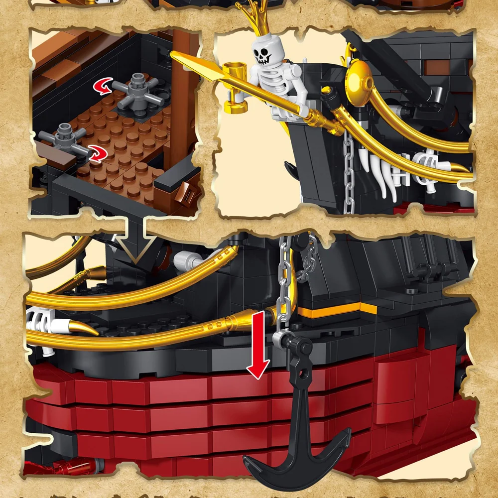 DK6002 3694PCS Queen Anne's Revenge - Image 4