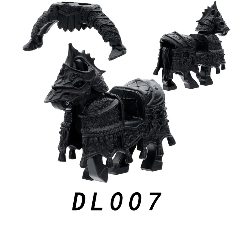 DL006 DL007 Medieval Series Heavy Armored Warhorse Mounts Minifigures - Image 2