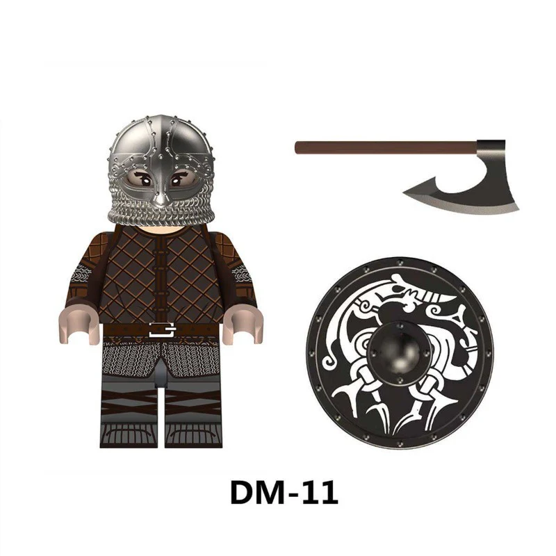 DM11-12 Medieval Viking warriors, elite knights Minifigures - Image 2
