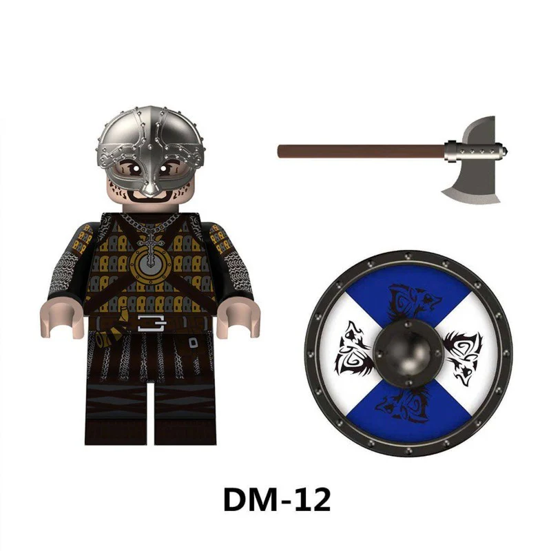 DM11-12 Medieval Viking warriors, elite knights Minifigures - Image 3