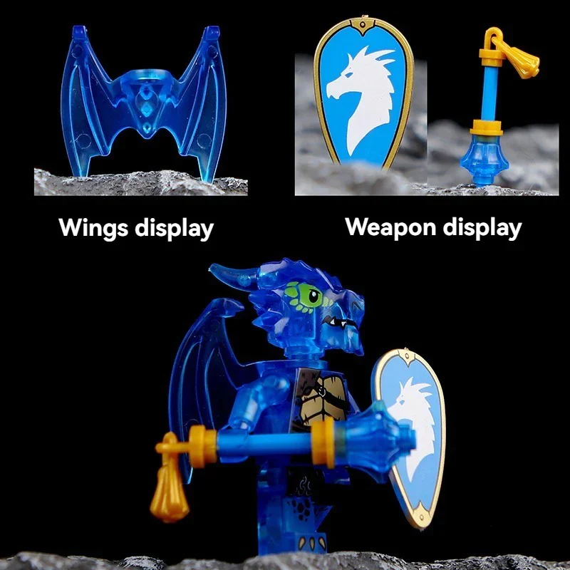Dragon Knight Full set of minifigures Golden Knight Blue Knight Red Knight - Image 11