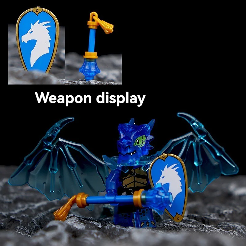Dragon Knight Full set of minifigures Golden Knight Blue Knight Red Knight - Image 12