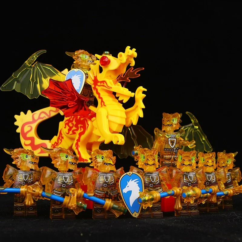 Dragon Knight Full set of minifigures Golden Knight Blue Knight Red Knight - Image 20