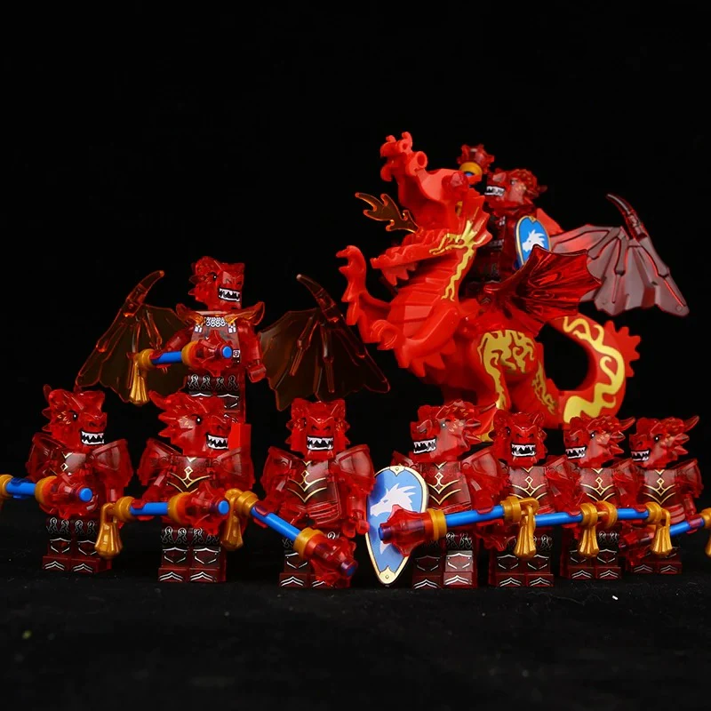 Dragon Knight Full set of minifigures Golden Knight Blue Knight Red Knight - Image 21