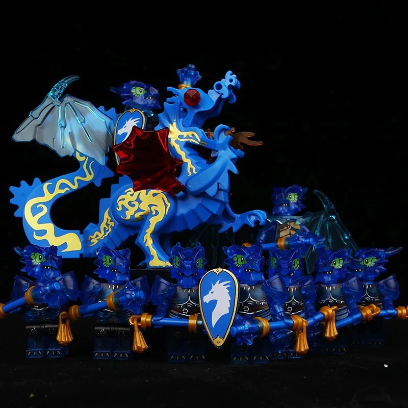 Dragon Knight Full set of minifigures Golden Knight Blue Knight Red Knight - Image 23