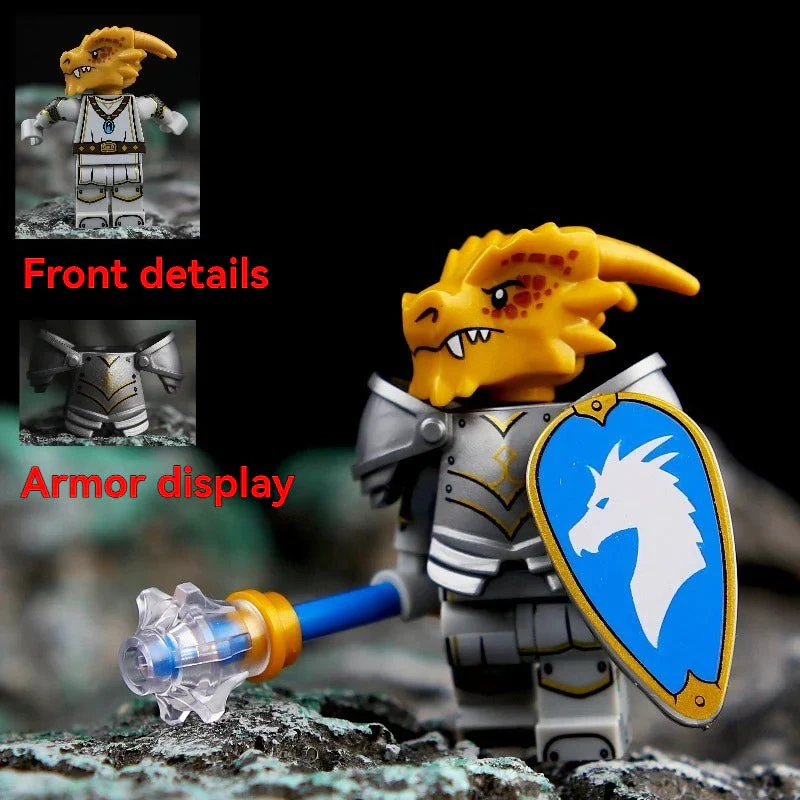 Dragon Knight Full set of minifigures Golden Knight Blue Knight Red Knight - Image 28