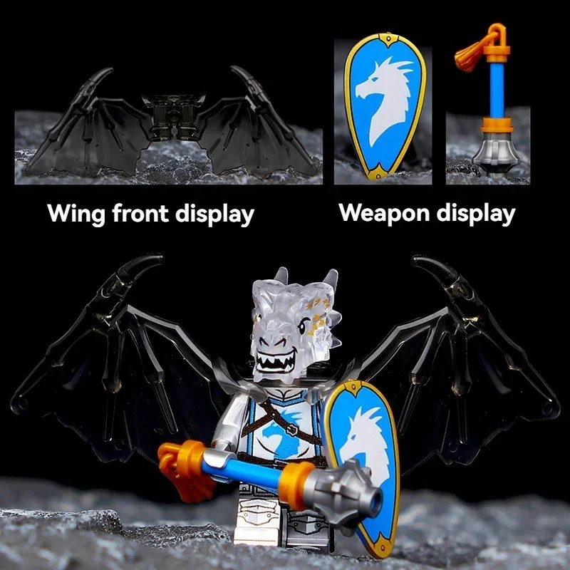 Dragon Knight Full set of minifigures Golden Knight Blue Knight Red Knight - Image 35