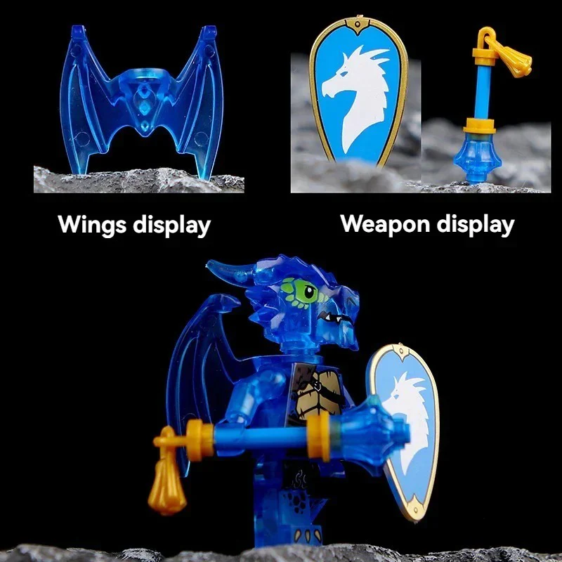 Dragon Knight Full set of minifigures Golden Knight Blue Knight Red Knight - Image 37