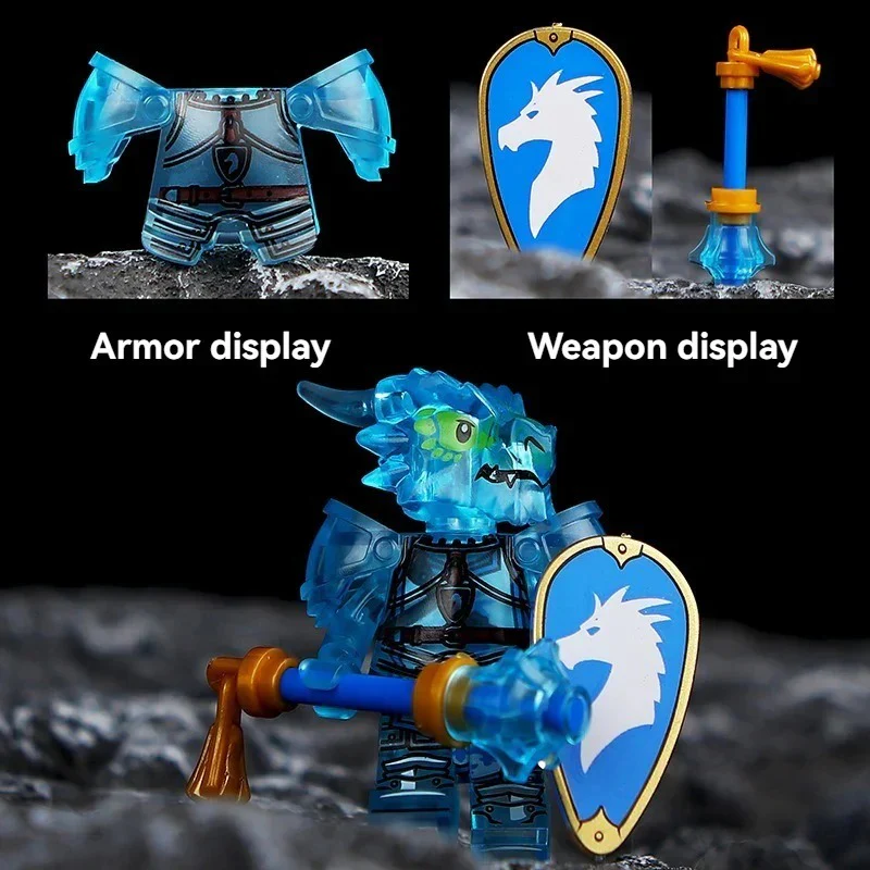 Dragon Knight Full set of minifigures Golden Knight Blue Knight Red Knight - Image 42