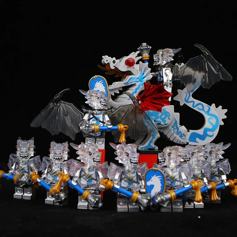 Dragon Knight Full set of minifigures Golden Knight Blue Knight Red Knight - Image 47
